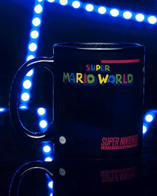 Nintendo SNES Super Mario World Heat Change Mug Nintendo SNES Super Mario World Heat Change Mug