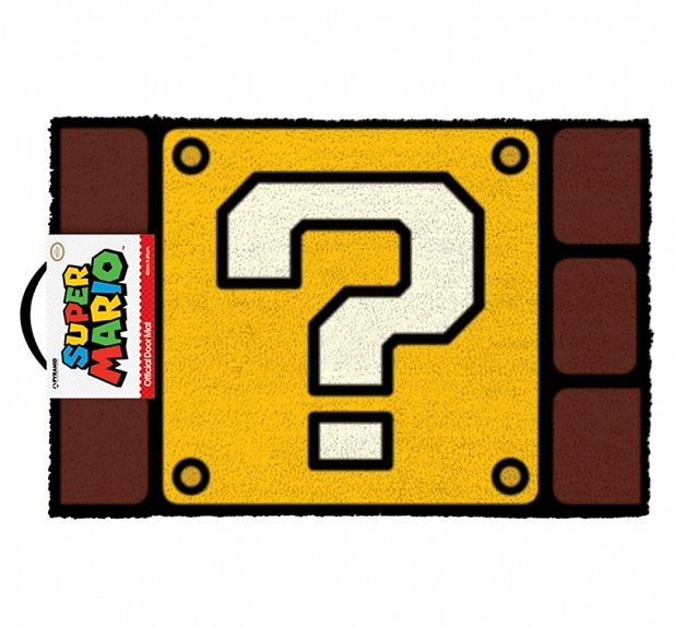 Nintendo Super Mario Brothers Question Block Door Mat Nintendo Super Mario Brothers Question Block Door Mat