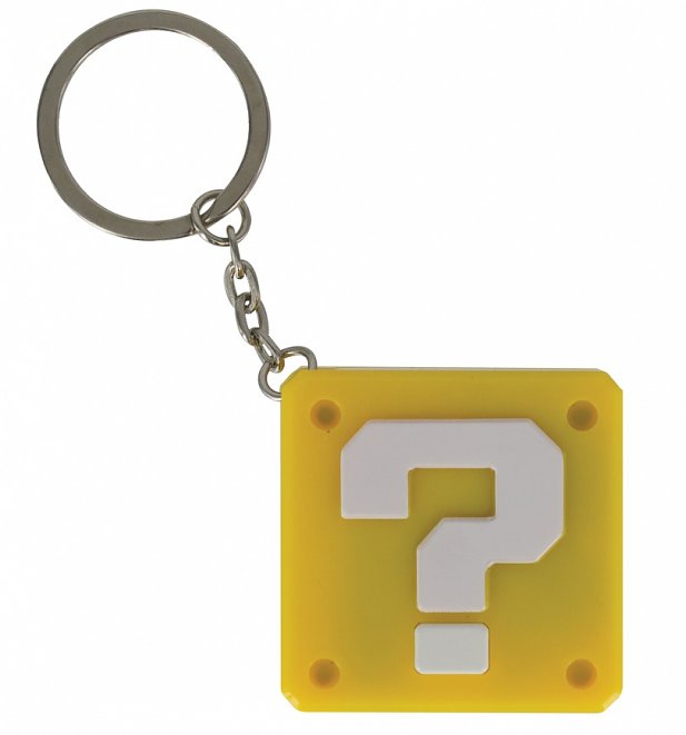 Nintendo Super Mario Brothers Question Block Keychain Light Nintendo Super Mario Brothers Question Block Keychain Light