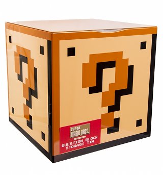 Nintendo Super Mario Brothers Question Block Storage Tin Nintendo Super Mario Brothers Question Block Storage Tin