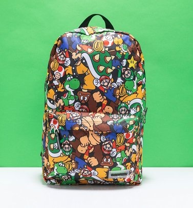Nintendo Super Mario Characters All Over Print Backpack from Difuzed Nintendo Super Mario Characters All Over Print Backpack from Difuzed