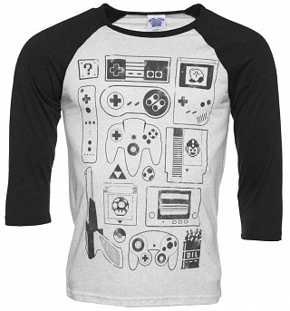 Old School Gamer Raglan Baseball T-Shirt Old School Gamer Raglan Baseball T-Shirt