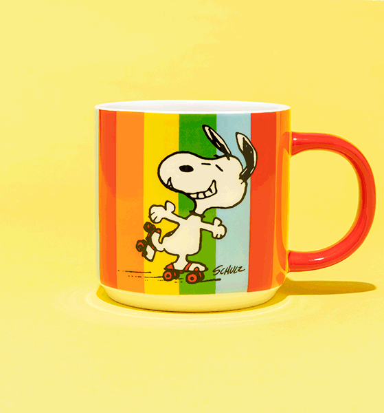Peanuts Snoopy Let The Good Times Roll Rainbow Mug Peanuts Snoopy Let The Good Times Roll Rainbow Mug