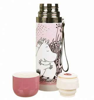 Pink Moomins Love Thermal Flask from Disaster Designs Pink Moomins Love Thermal Flask from Disaster Designs