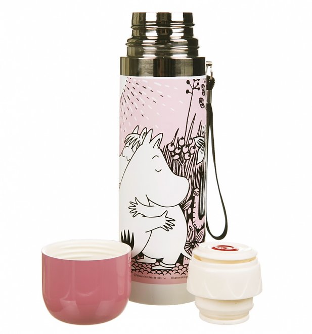 Pink Moomins Love Thermal Flask from Disaster Designs Pink Moomins Love Thermal Flask from Disaster Designs