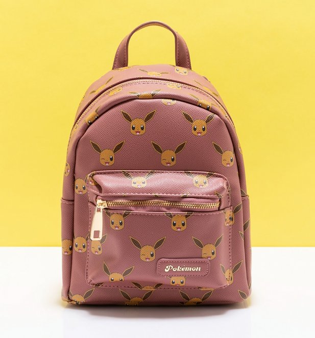 Pink Pokemon Eevee All Over Print Mini Backpack from Difuzed Pink Pokemon Eevee All Over Print Mini Backpack from Difuzed