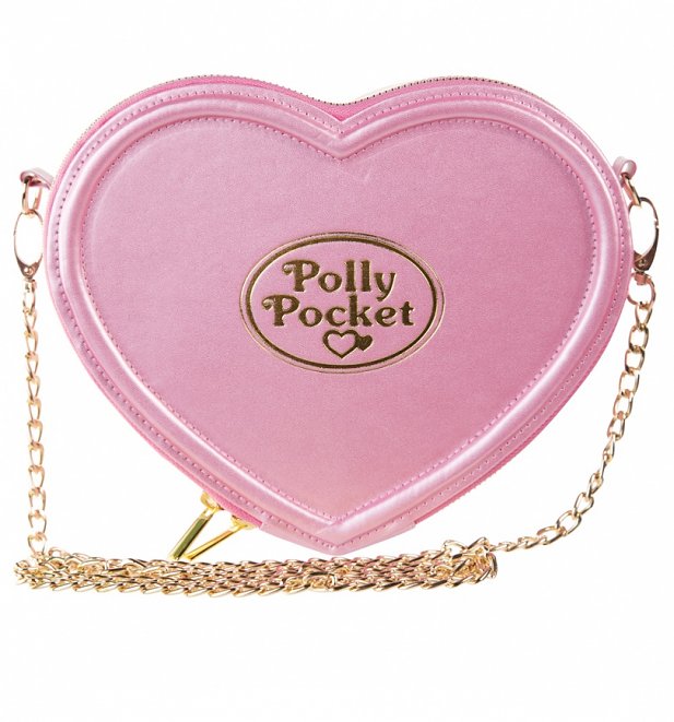 Pink Polly Pocket Heart Shaped Cross Body Bag