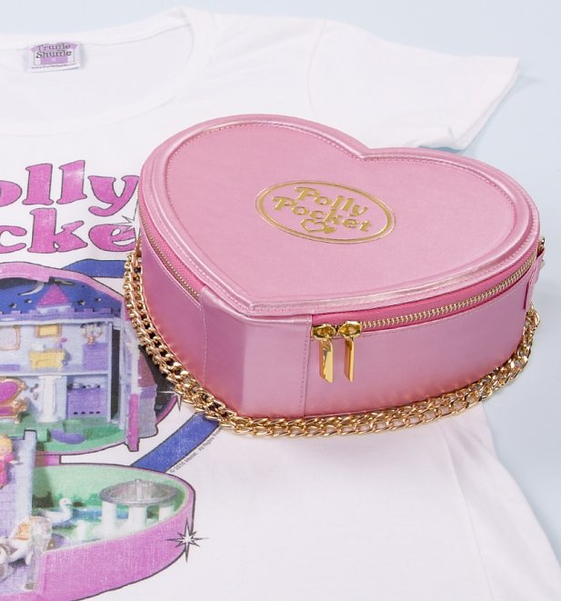 Pink Polly Pocket Heart Shaped Cross Body Bag