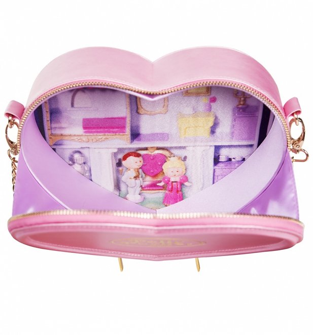 Pink Polly Pocket Heart Shaped Cross Body Bag