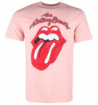 Pink The Rolling Stones Vintage Tongue T-Shirt from Amplified Pink The Rolling Stones Vintage Tongue T-Shirt from Amplified