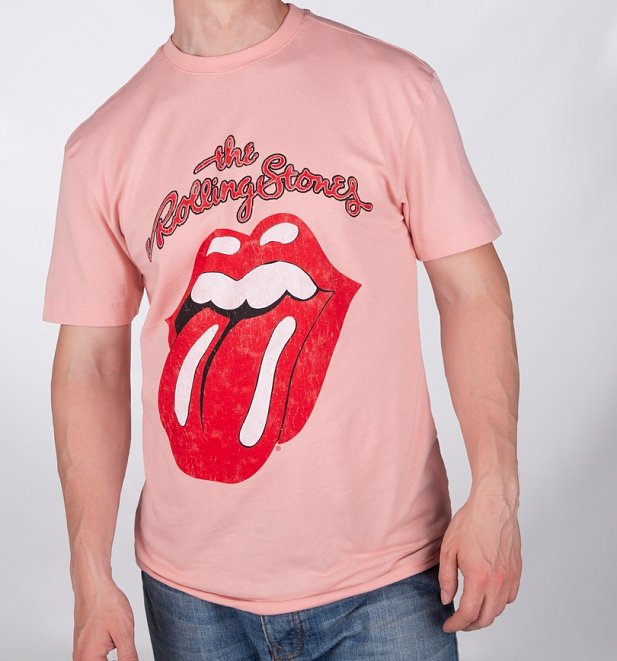 Pink The Rolling Stones Vintage Tongue T-Shirt from Amplified Pink The Rolling Stones Vintage Tongue T-Shirt from Amplified