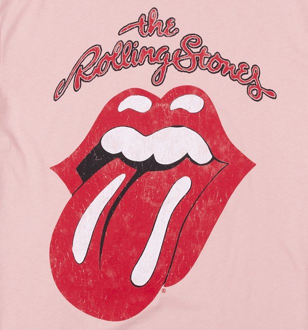 Pink The Rolling Stones Vintage Tongue T-Shirt from Amplified Pink The Rolling Stones Vintage Tongue T-Shirt from Amplified