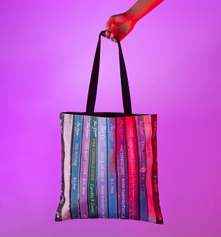 Point Horror Inspired Book Spines Premium Tote Bag Point Horror Inspired Book Spines Premium Tote Bag