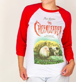 Point Horror The Cheerleader White And Red Raglan Baseball T-Shirt Point Horror The Cheerleader White And Red Raglan Baseball T-Shirt
