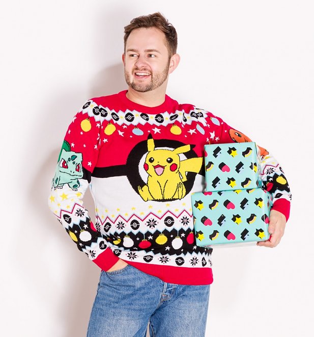 Pokemon Fairisle Knitted Christmas Jumper