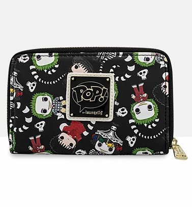 Pop by Loungefly Beetlejuice All Over Print Zip Around Wallet