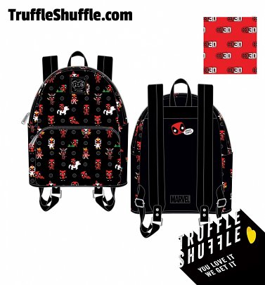 Pop by Loungefly Marvel Deadpool 30th Anniversary All Over Print Mini Backpack Pop by Loungefly Marvel Deadpool 30th Anniversary All Over Print Mini Backpack