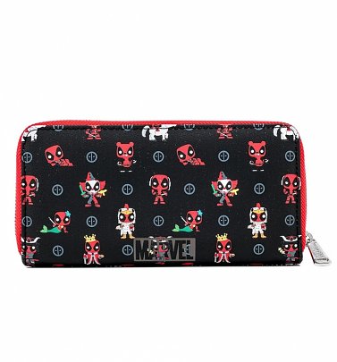 Pop by Loungefly Marvel Deadpool 30th Anniversary All Over Print Zip Around Wallet Pop by Loungefly Marvel Deadpool 30th Anniversary All Over Print Zip Around Wallet