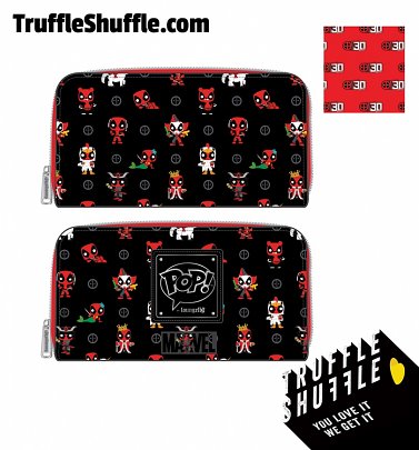 Pop by Loungefly Marvel Deadpool 30th Anniversary All Over Print Zip Around Wallet Pop by Loungefly Marvel Deadpool 30th Anniversary All Over Print Zip Around Wallet