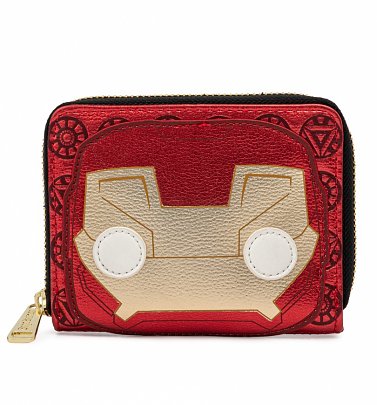 Pop by Loungefly Marvel Iron Man Head Zip Around Wallet Pop by Loungefly Marvel Iron Man Head Zip Around Wallet