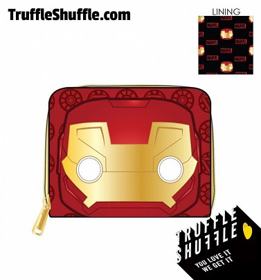 Pop by Loungefly Marvel Iron Man Head Zip Around Wallet Pop by Loungefly Marvel Iron Man Head Zip Around Wallet