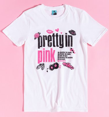 Pretty In Pink Logo White T-Shirt