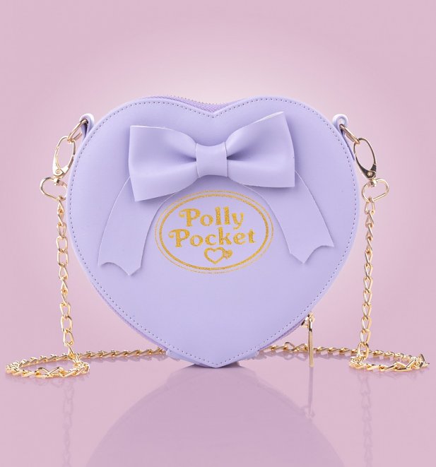 Purple Polly Pocket Heart and Bow Cross Body Bag Purple Polly Pocket Heart and Bow Cross Body Bag