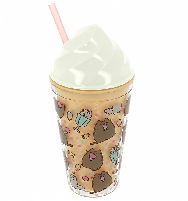 Pusheen Ice Cream Cup With Straw Pusheen Ice Cream Cup With Straw