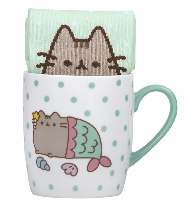 Pusheen Mermaid Socks And Mug Gift Set Pusheen Mermaid Socks And Mug Gift Set