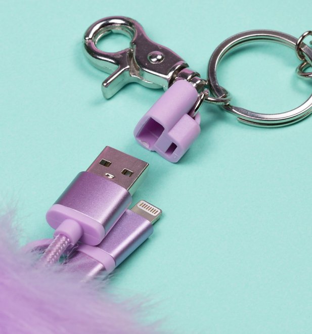 Pusheen Pom Pom Phone Charging Cable Keyring Pusheen Pom Pom Phone Charging Cable Keyring