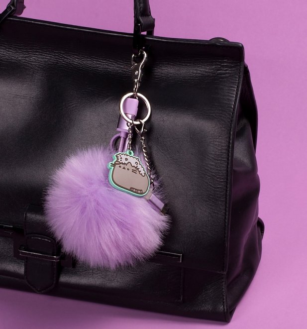 Pusheen Pom Pom Phone Charging Cable Keyring Pusheen Pom Pom Phone Charging Cable Keyring