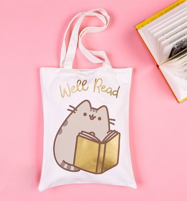 Pusheen Reading Tote Bag Pusheen Reading Tote Bag