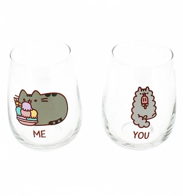Pusheen and Stormy Set Of 2 Glasses Pusheen and Stormy Set Of 2 Glasses