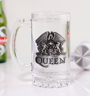 Queen Crest Glass Stein Queen Crest Glass Stein