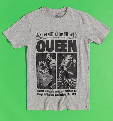 Queen News Of The World Grey Marl T-Shirt