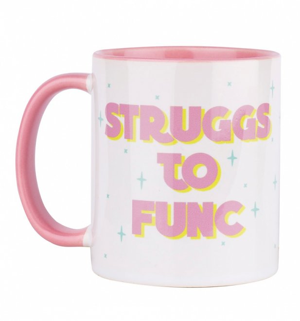 Queer Eye Inspired Struggs To Func Pink Handle Mug Queer Eye Inspired Struggs To Func Pink Handle Mug