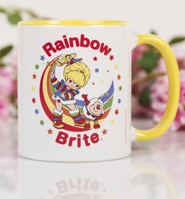 Rainbow Brite Stars Yellow Handle Mug Rainbow Brite Stars Yellow Handle Mug