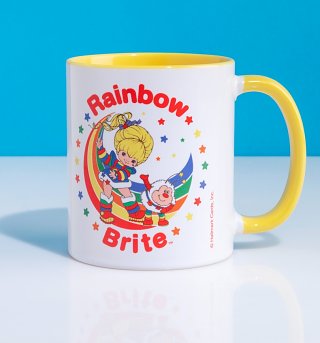 Rainbow Brite Stars Yellow Handle Mug Rainbow Brite Stars Yellow Handle Mug