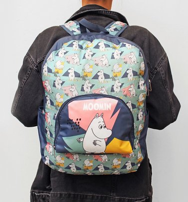 Recycled Abstract Moomin Foldable Backpack from House of Disaster