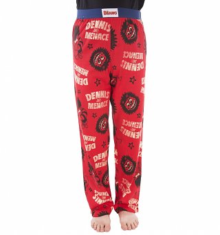 Red Dennis The Menace Beano Lounge Pants Red Dennis The Menace Beano Lounge Pants