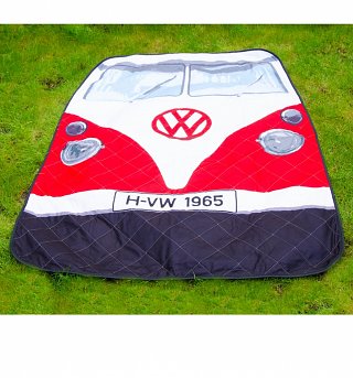Red VW Campervan Picnic Rug Red VW Campervan Picnic Rug