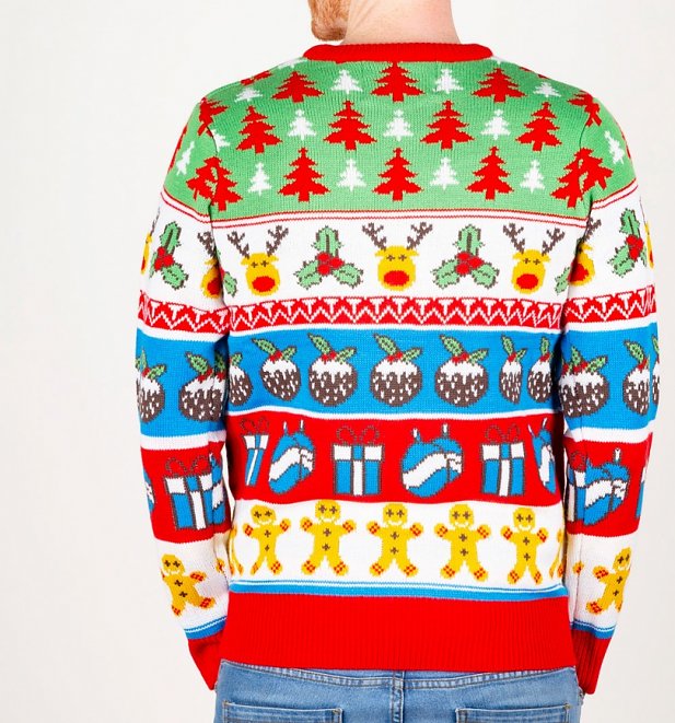 Reindeer and Trees Knitted Christmas Jumper from Cheesy Christmas Jumpers