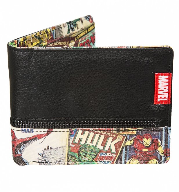 Retro Marvel Comics Inside Print Wallet Retro Marvel Comics Inside Print Wallet