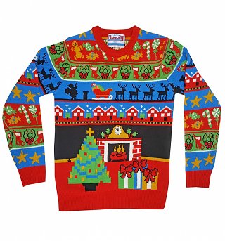 Retro Twas The Night Before Christmas Knitted Jumper from Cheesy Christmas Jumpers Retro Twas The Night Before Christmas Knitted Jumper from Cheesy Christmas Jumpers