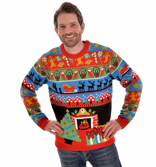 Retro Twas The Night Before Christmas Knitted Jumper from Cheesy Christmas Jumpers