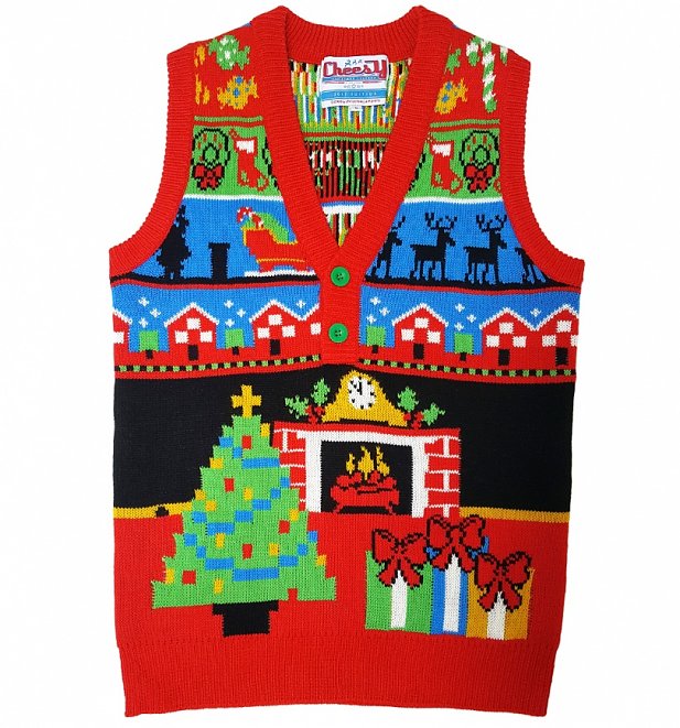 Retro Twas The Night Before Christmas Knitted Tank from Cheesy