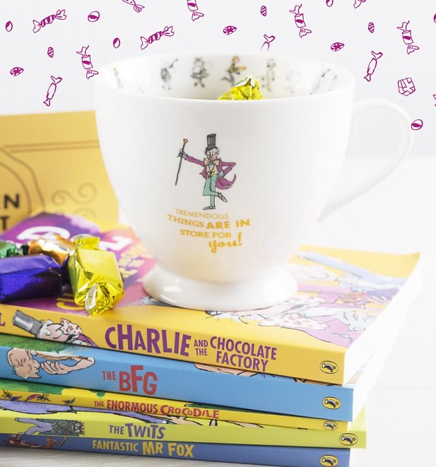Roald Dahl Charlie And The Chocolate Factory Tremendous Things Footed China Mug Roald Dahl Charlie And The Chocolate Factory Tremendous Things Footed China Mug