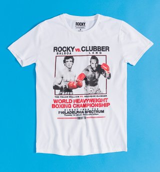 Rocky Balboa Vs Clubber Lang White T-Shirt Rocky Balboa Vs Clubber Lang White T-Shirt