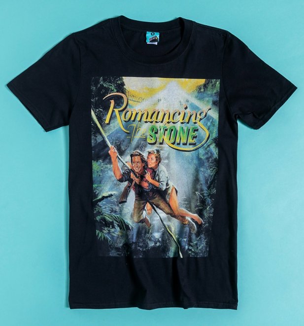 Romancing The Stone Movie Poster Black T-Shirt