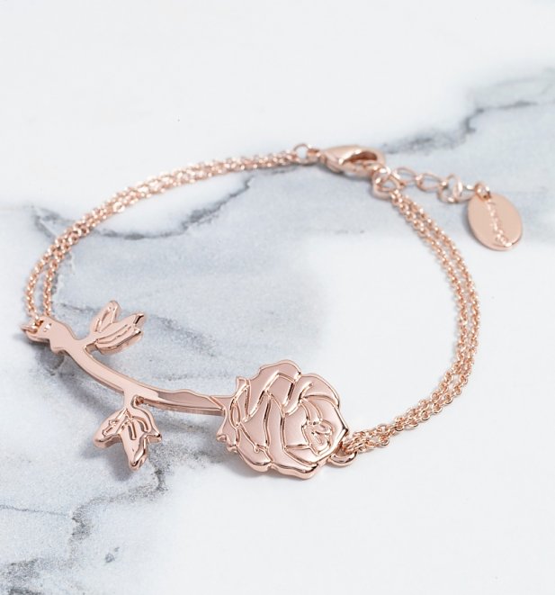 Rose Gold Plated Beauty & The Beast Rose Bracelet Rose Gold Plated Beauty & The Beast Rose Bracelet